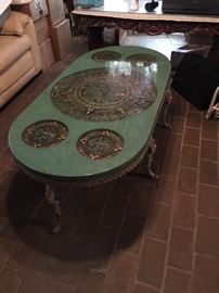 Malachite coffee table