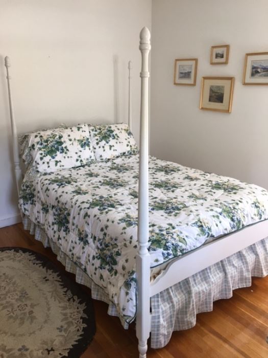 Full size four poster bed. 