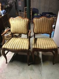 Set of 6 dining chairs - 2 armchairs and 4 side chairs