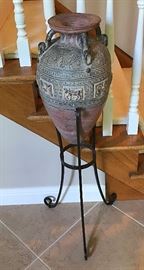 Greek Style Amphora Vase with Stand