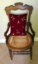 Antique Victorian Caned Seat Chair
