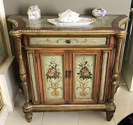 Semi-Vintage Ornate French Country Style Commode