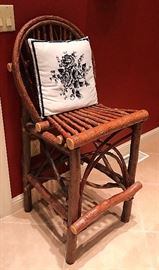 Twig / Branch (Willow) Bow Back Stool