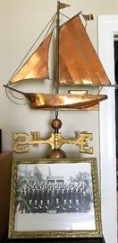 Nautical Weathervane, Semi-Antique Navy Boot Camp Photograph