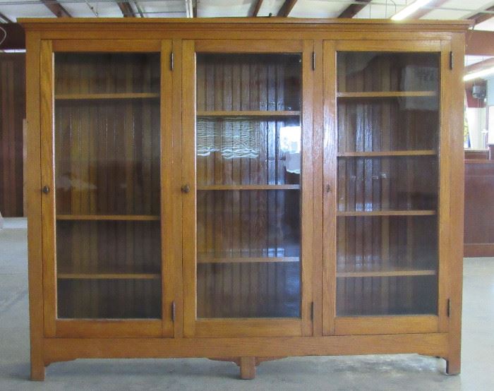 Oak Bookcase 61"H X 76"W