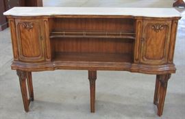 Unusual 6-Legged Buffet w/Marble Top