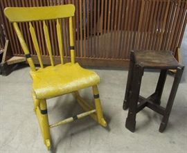 Small Painted Arrowback Rocker