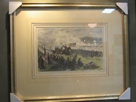 Harper's weekly 1864 Centerfold (2pg) Hand-colored  Image of the "Battle of Dallas"