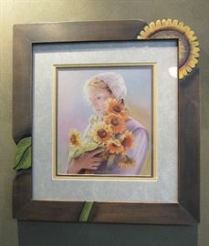 "Sunflowers" Print Signed by Indiana Artist Nancy Noel