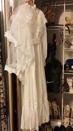 70's era wedding dress