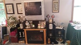 Toshiba TV with VHS nd DVD slots ~ Heat Surge electric fireplace $65 also one NEW IN THE BOX $95.00