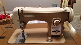 Vintage brother sewing machine with cabinet $29