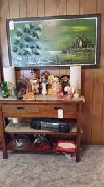 Sideboard $59.00 ~ Jasmir mid century painting ~ Borden Elsie Cookie Jar