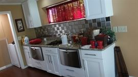 Lower cabinets with counter top sink and faucets 695.00 ~ 2 Fisher Paykel dishwasher drawers sold separate 295.00 ea