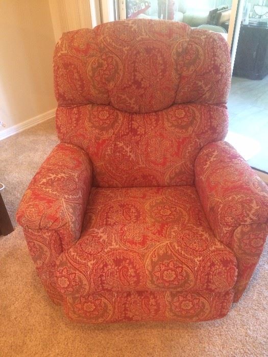 One of Two coordinating Lazy Boy recliners