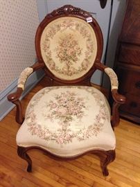 Tapestry parlor chair