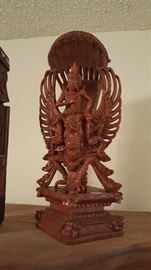 carved wood statues
