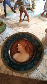 Antique Lady Portrait plate
