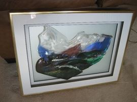 Glass Sculpture in Box Frame