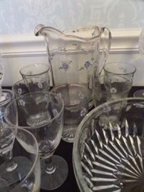 The pitcher and glasses were Mrs. M's Grandmother's.