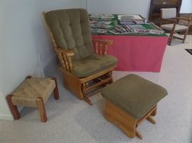 Such as nice glider...Oak...VERY COMFORTABLE!