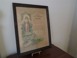 Several vintage certificates