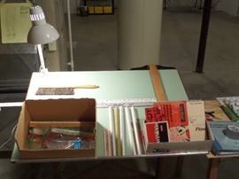 Drafting table/supplies
