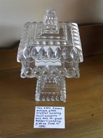 This EAPG Adams antique glass crystal wedding fruit compote was Mrs. M's grandmother's wedding gift on June 14, 1891:)