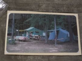 Vintage 9x16 canvas camping tent + two canvass cots in very good condition