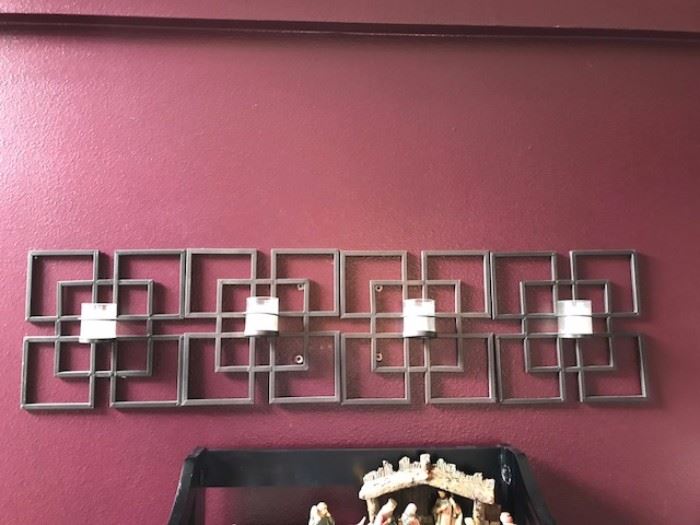 Wall decor with candles
