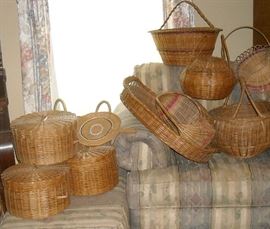Handmade woven baskets