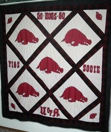 Large U of A Razorback quilt/wall hanging