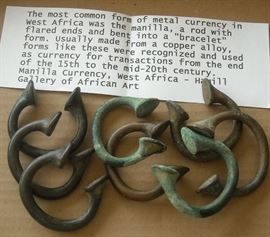 Vintage metal currency from Nigeria