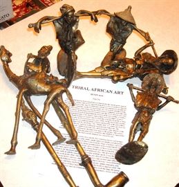 Benin Nigeria brass figurines