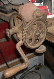 Vintage hand crank bench grinder, sharpener made by General
