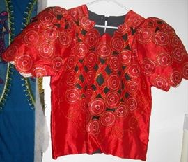 Handmade Nigerian woman's top for celebrations.