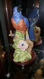 Porcelain flower and bluebird