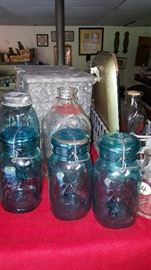 Ball jars with glass lids