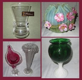 A Small Sample of the Cool and Numerous Glass Pieces Available including Steuben   
