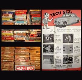 A Tiny Example of the HUGE Collection of Vintage Board Games, Auto Manuals and Auto Poster  