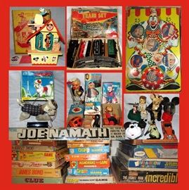 Gobs of Vintage Toys and Games; there are literally over a hundred Vintage Board Games