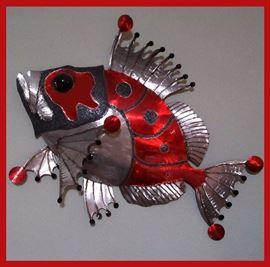 HUGE Gorgeous Stainless Steel Fish Sculpture  