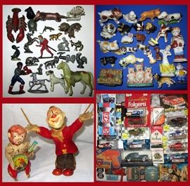 Lots of Cool Metal and Ceramic Smalls, Old Toys and More 