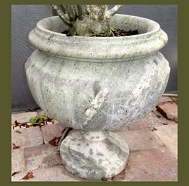 One of a Pair of Large Marble Urns 