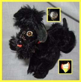 Steiff Snobby Dog with Ear Button and Steiff Tag  