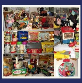 Tons of Vintage Toys, Lunch Boxes and Thermoses  and Cute Stuff 