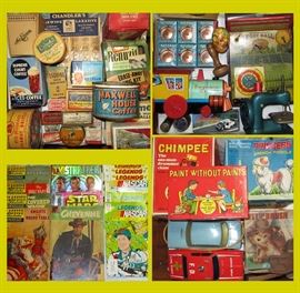 Vintage Cans, Laxatives, Toys, Comic Books and More 