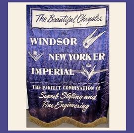 Large Fabric Banner The Beautiful Chrysler, Windsor New Yorker Imperial   