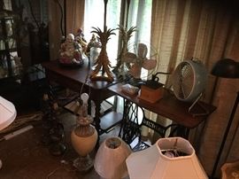 Vintage lamps and tables