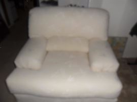 like new Whit over stuffed chair